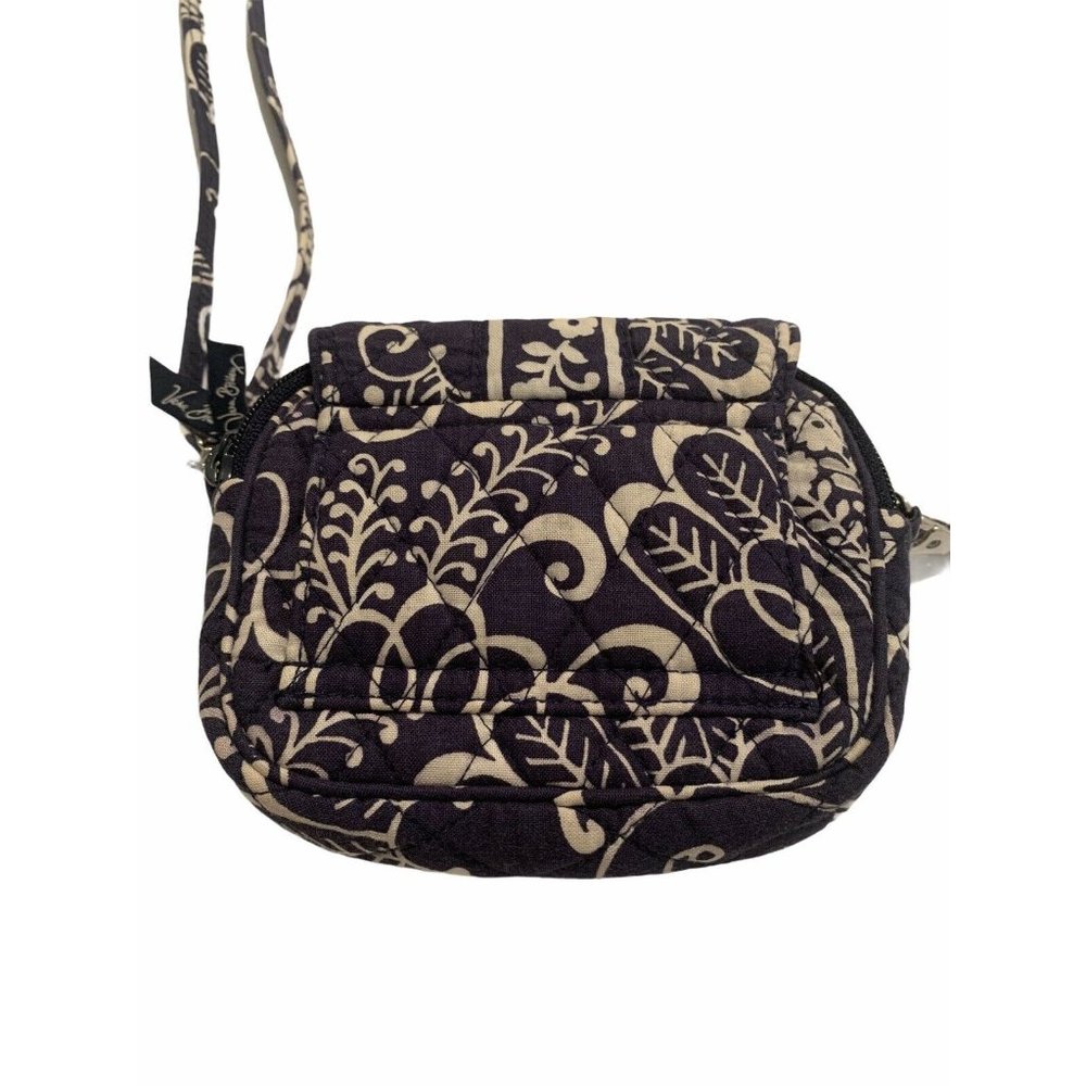 Vera Bradley Crossbody Small Quilted Navy Blue Whi - Picture 7 of 12